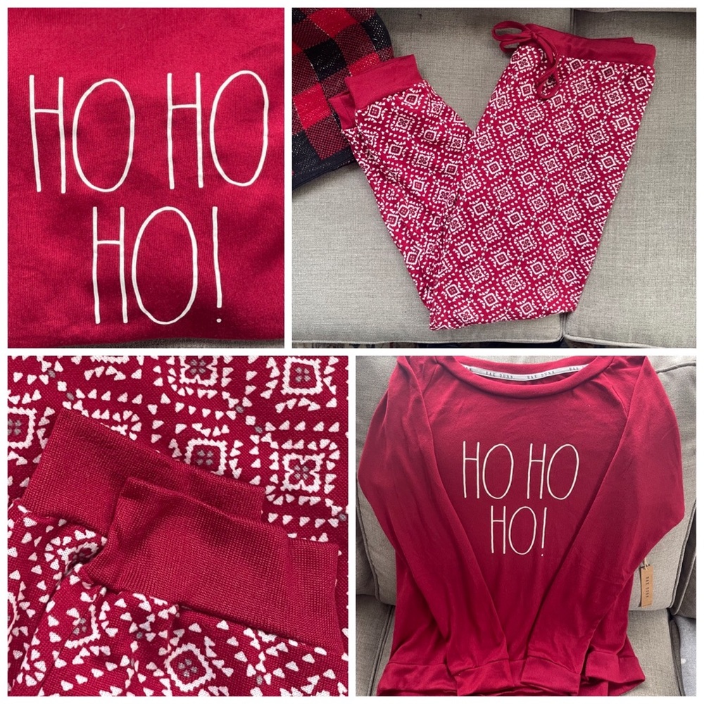 NWT Rae Dunn Holiday Pajamas HO HO HO!